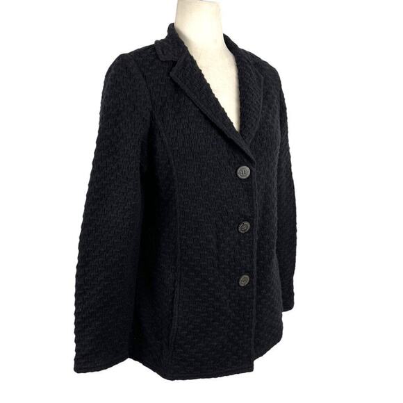 Nino Colombo Women's Size 40 Knit Wool Back Blazer Jacket Made in Italy - Picture 7 of 15